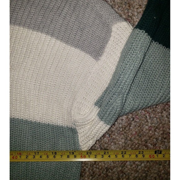 Hollister Striped Oversized Sz XS X Small Swester Crew Neck Knit Pullover - Picture 7 of 8